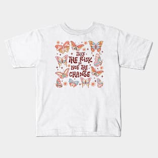 Butterfly the change Distressed Kids T-Shirt